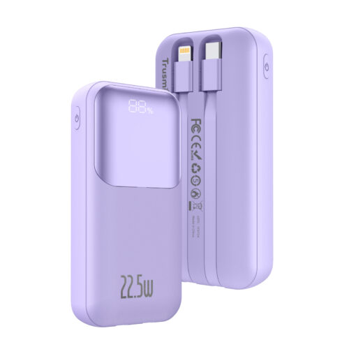 PD22.5W Ultra MINI DIGITAAL met L+C-kabel POWERBANK 10000mAh