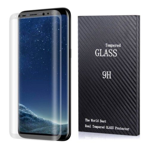 Screen protector tempered glass 9h- Samsung S8 gold