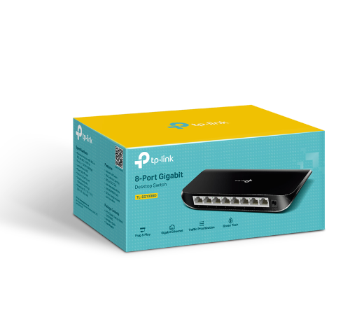 TP Link 8 Port Gigabit Desktop Switch TL-SG1008D