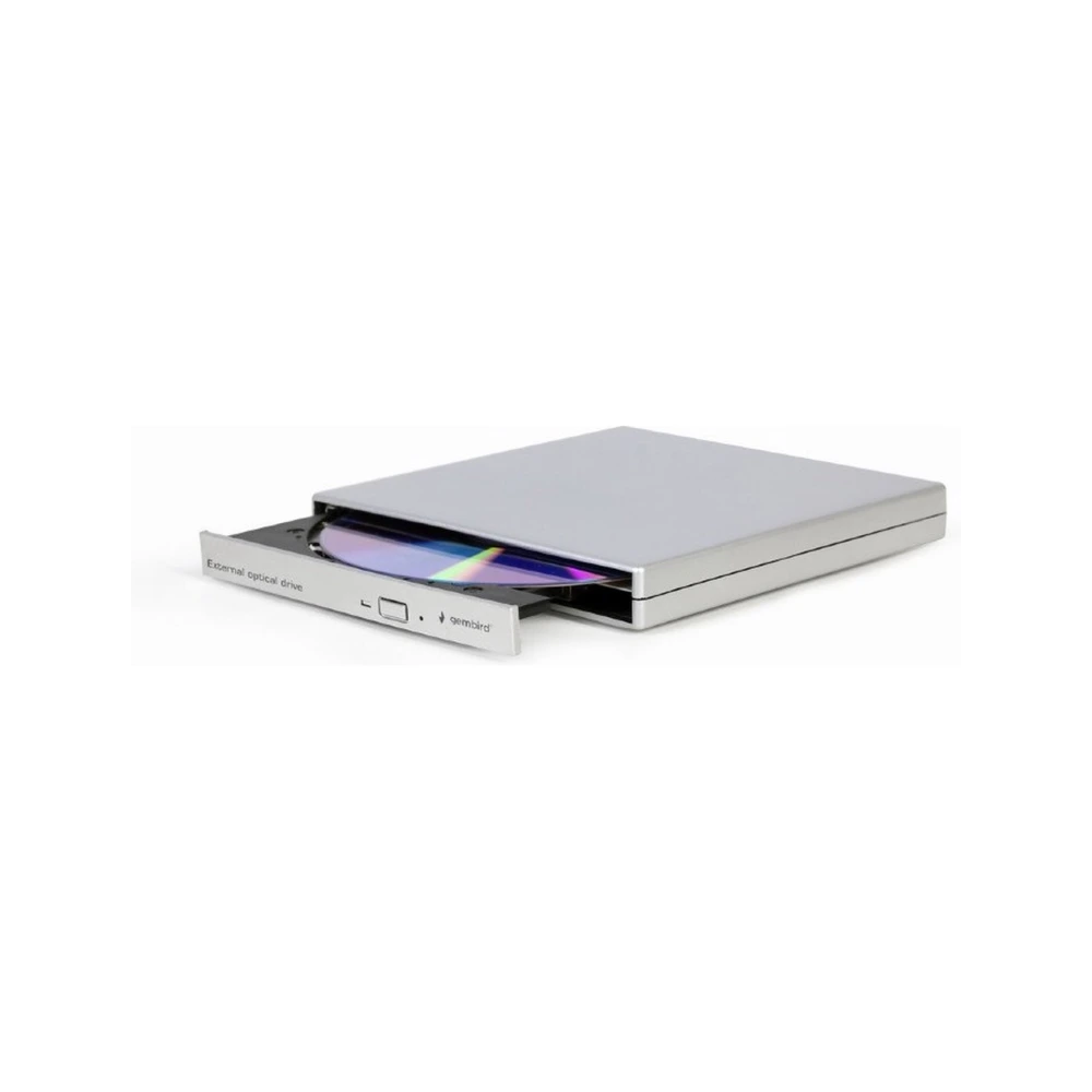 Gembird Dvd CD-ROM Speler DVD±RW Externe DVD-USB-02-SV optisch schijfstation Zilver
