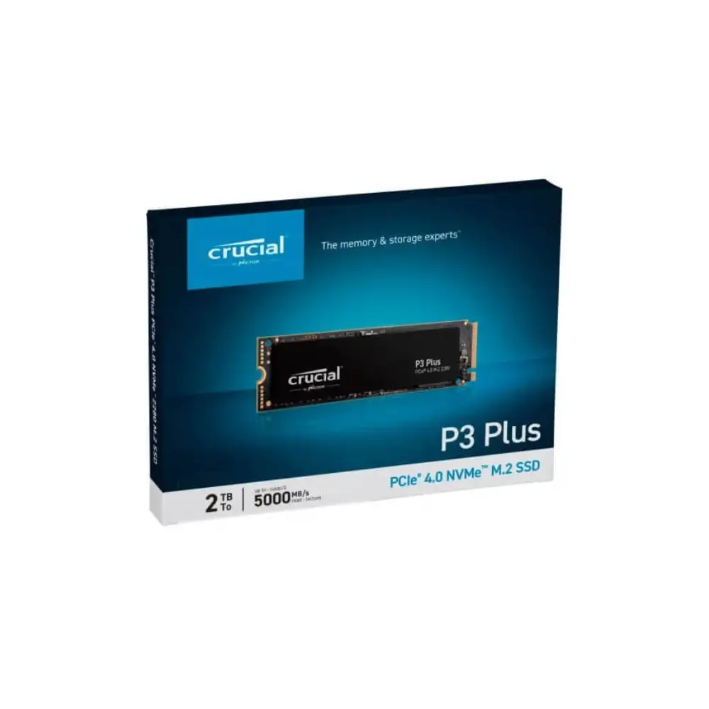 Crucial P3 2TB SSD M.2  PCIe 4.0 NVMe SSD 5000MB/s – Baanbrekende Snelheid, Maximale Efficiëntie
