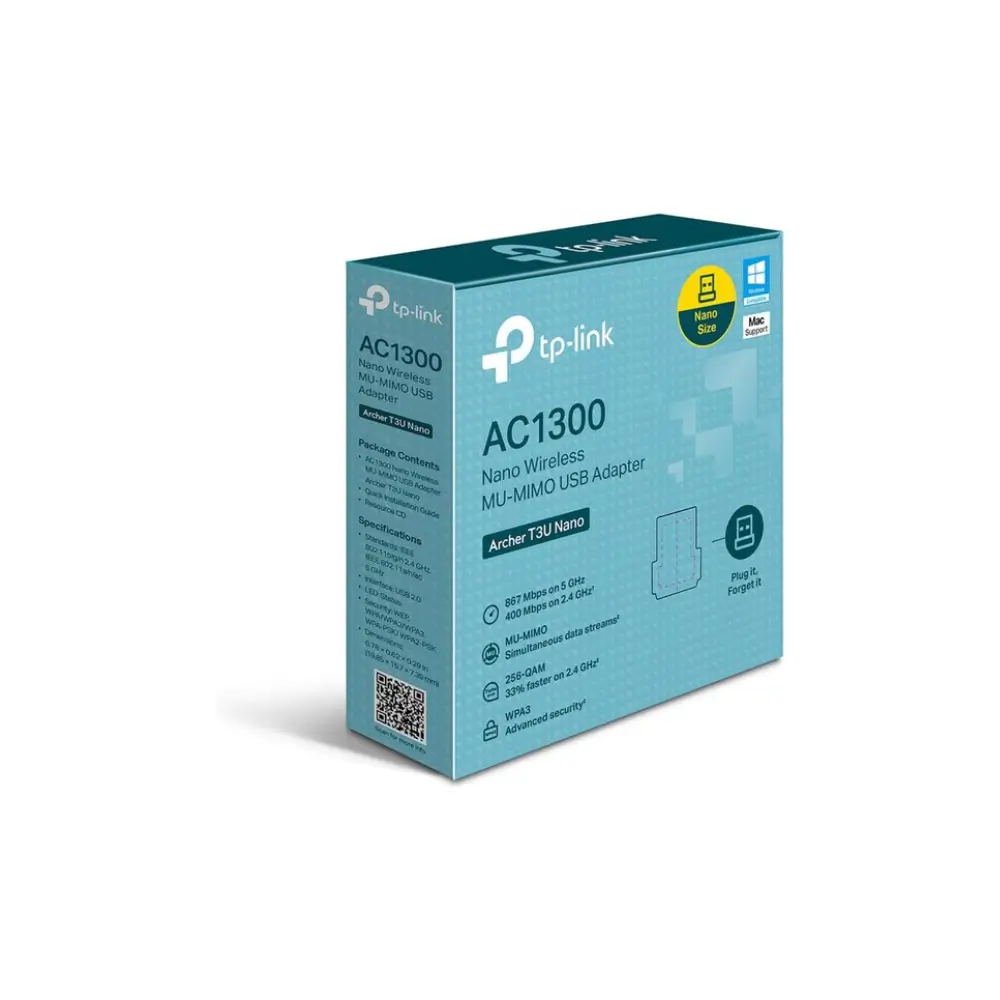 TP-Link Archer T3U Nano WiFi Adapter – AC1300 Dual-Band USB Adapter