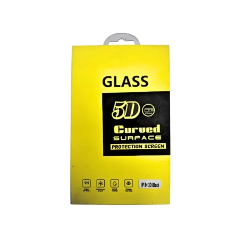 5D Gebogen Screenprotector voor iPhone 8 Plus – Volledige Edge-to-Edge Bescherming met Zwarte Rand (3D Look)
