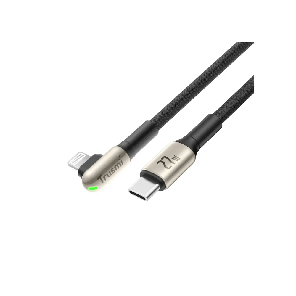 TRUSMI CA48-11 27W type-C naar L Haakse  Zinklegering Gevlochten Kabel