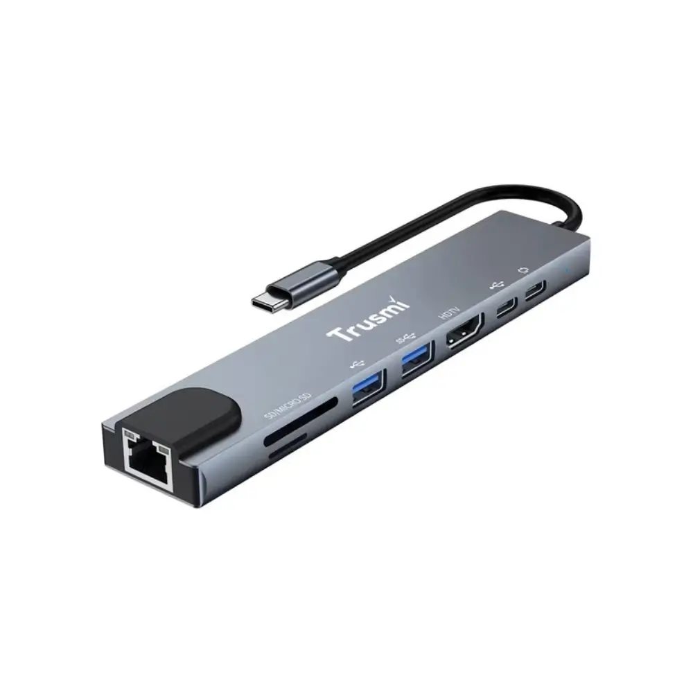 Trusmi 8-in-1 Dockingstation Multifunctioneel (USB-C)