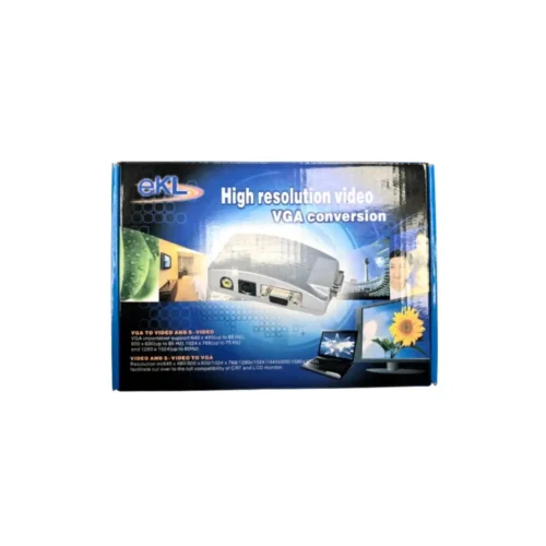 Explosief Sterke EKL 2-in-1 Video Converter – VGA ↔ RCA/S-Video | High Resolution AV voor Elke Setup