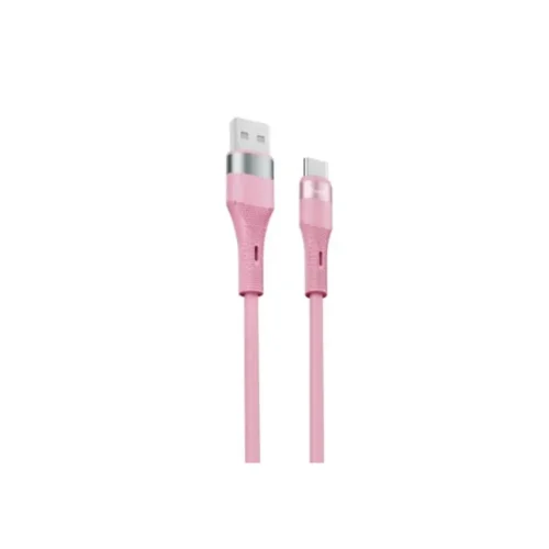 TRUSMI  CA34-061 3A USB-A naar C siliconen Kabel roze