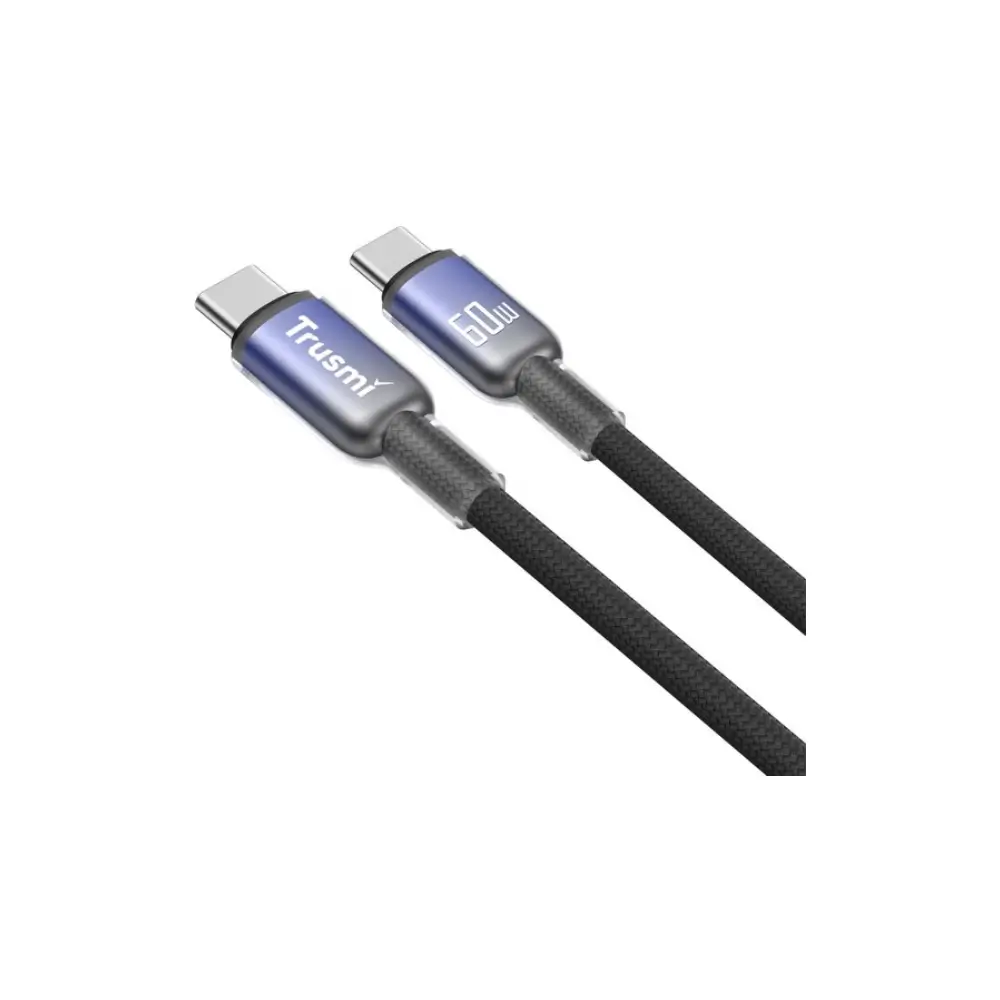 Trusmi CA43-11- USB-C naar USB-C gevlochten Kabel